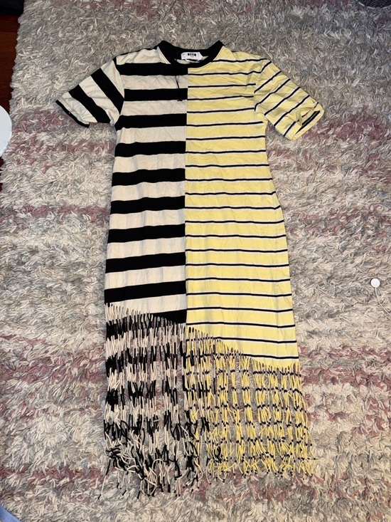 MSGM Dresses & Skirts - MSGM fringe t-shirt dress L